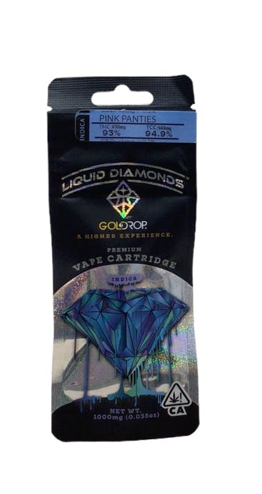 Photograph of product: Gold Drop - Pink Panties 1g Liquid Diamonds Cartridge