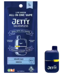 Photograph of product: SOLVENTLESS GRAPE GAS DISPOSABLE 1G D3