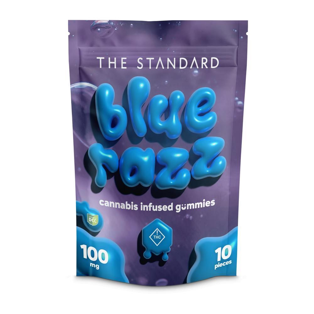 Photograph of product: Blue Raspberry Gummies | 10pk | 100mg - 