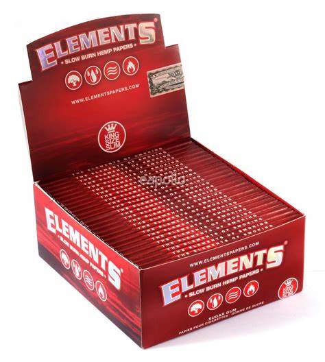 Photograph of product: Elements - Red King Size Slim Rolling Papers