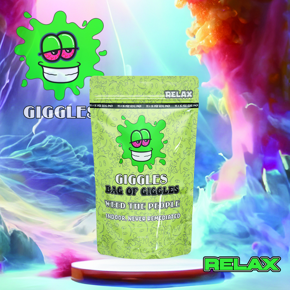 Photograph of product: Donnie Burger | Bag of Giggles | Pre-Roll Pack | 28 x 1g