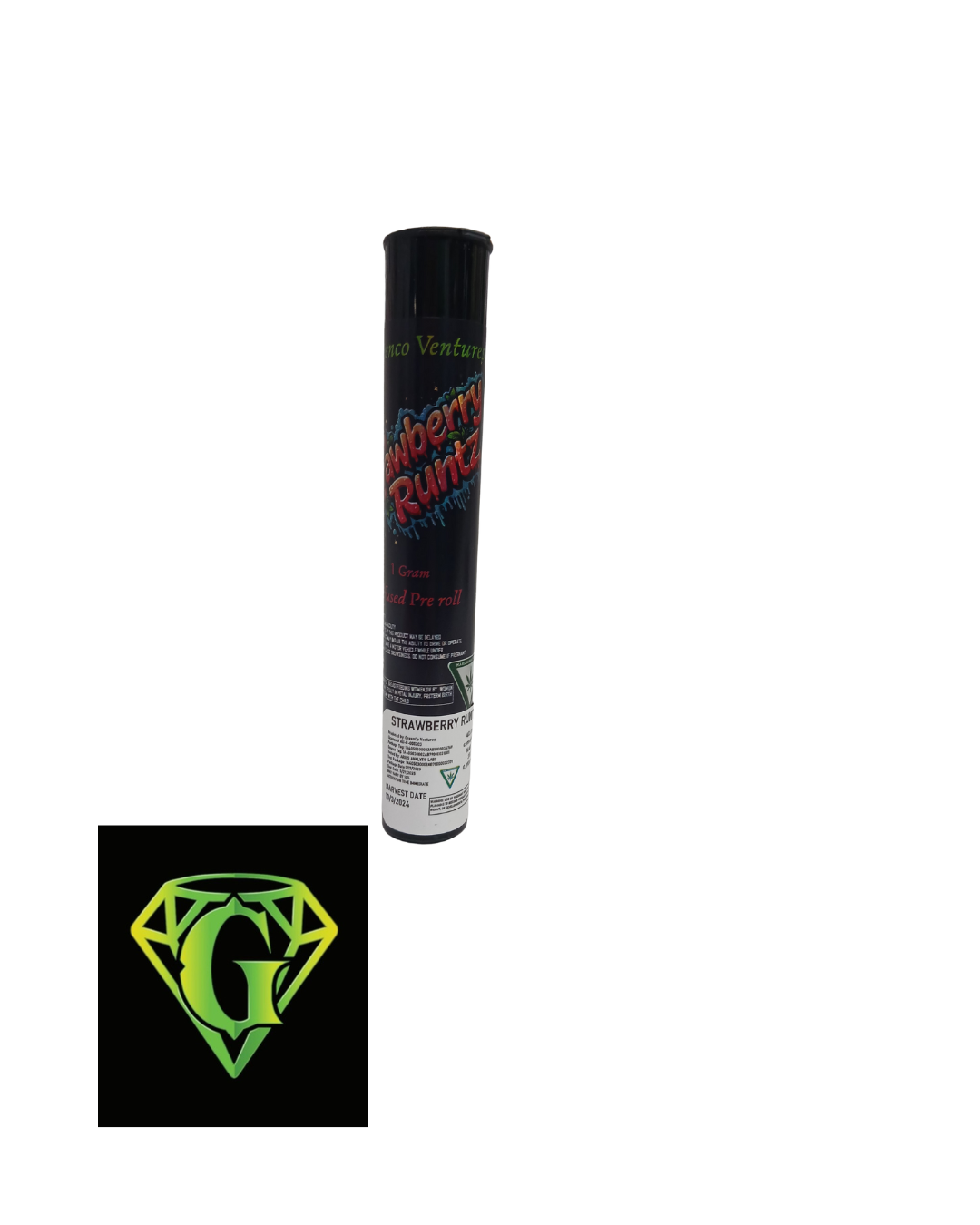 Photograph of product: GreenCo | Strawberry Runtz | 1g | Infused Pre Roll