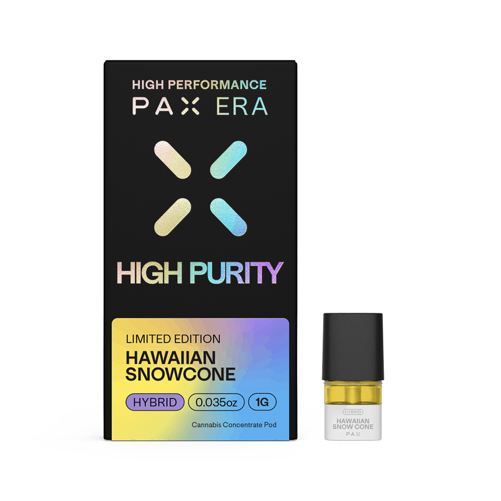 Photograph of product: HAWAIIAN SNOWCONE HIGH PURITY TH-oui PAX POD [1 G]