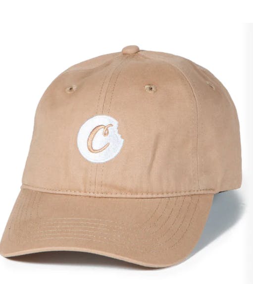 Photograph of product: C BIte Logo Dad Hat - Khaki/White - 