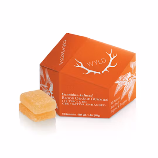 Photograph of product: Blood Orange Gummies - 1:1 TH-oui:CBC 200mg:200mg