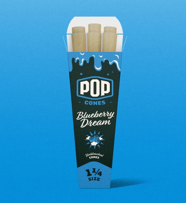 Photograph of product: Pop Cones | Blueberry Dream | 1 1/4 | 6pk