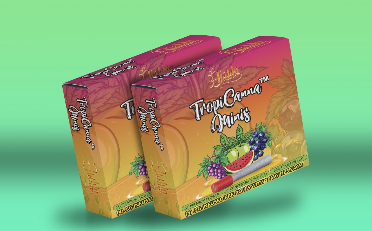 Photograph of product: Diablo TropiCanna Minis Infused Pre-Rolls - Grape