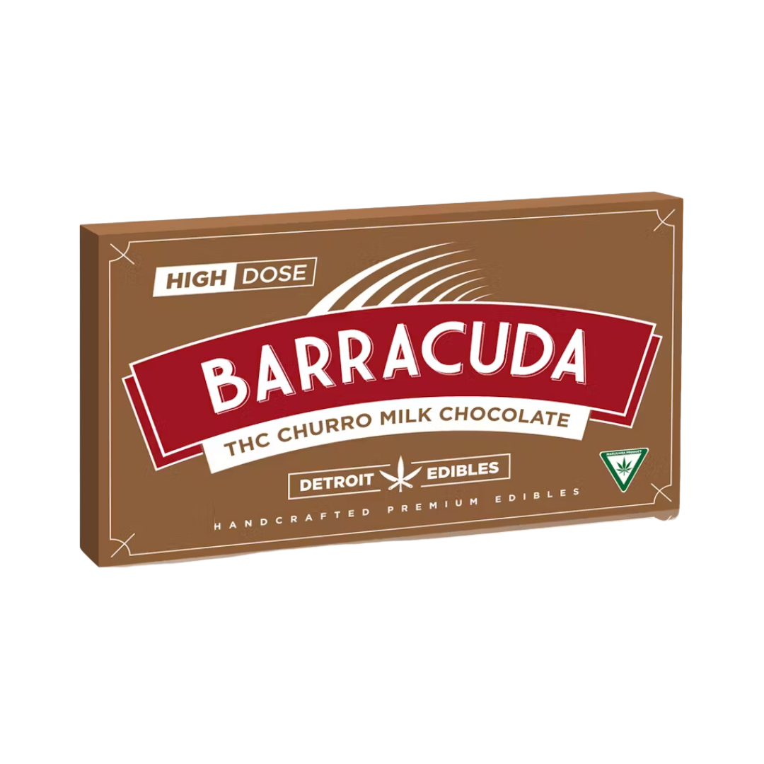 Photograph of product: Detroit Edibles | Churro Milk Chocolate Barracuda Bar | 200mg