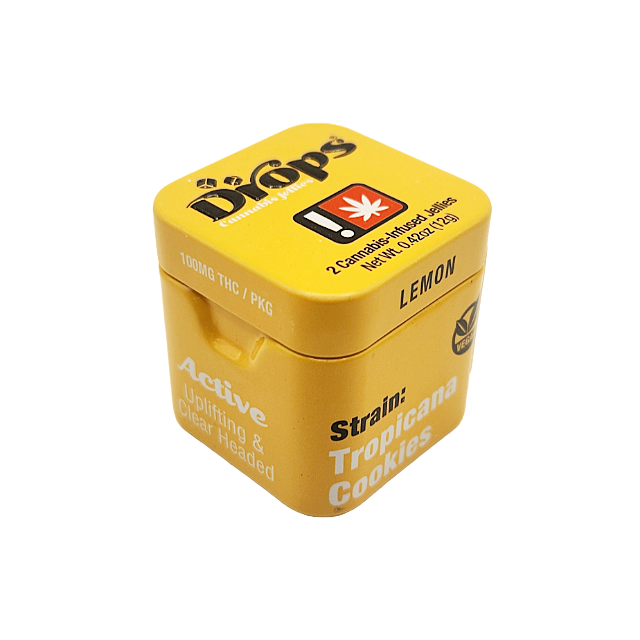 Photograph of product: Drops- 100mg Lemon Single
