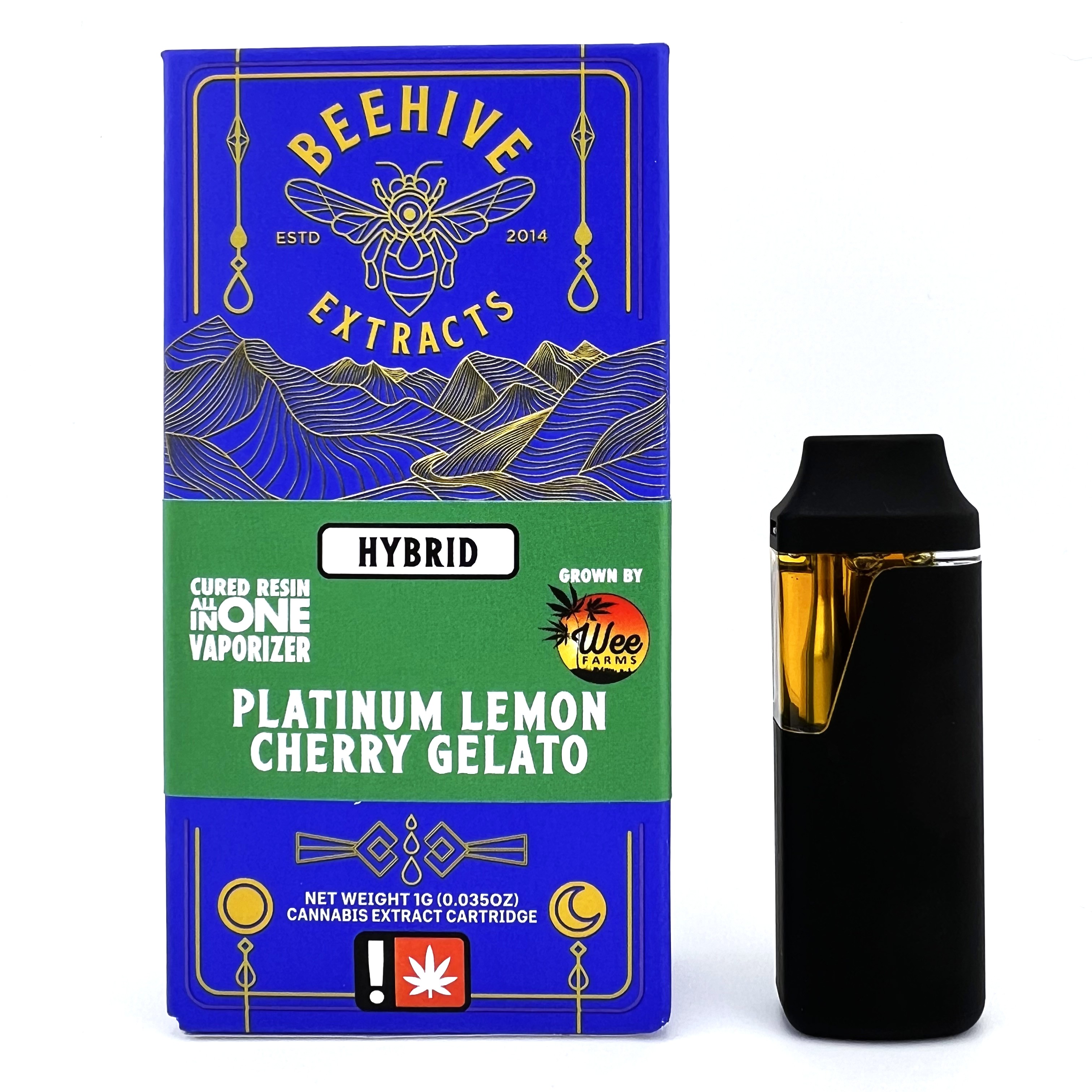 Photograph of product: Beehive Extracts 1g Disposable | Platinum Lemon Cherry Gelato