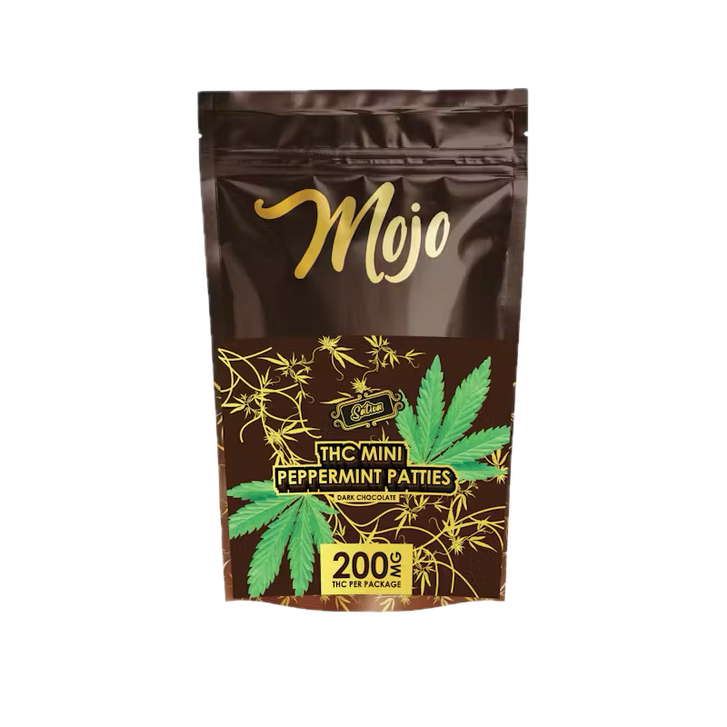Photograph of product: Mini Peppermint Patties (Oui'd) 200mg by Mojo