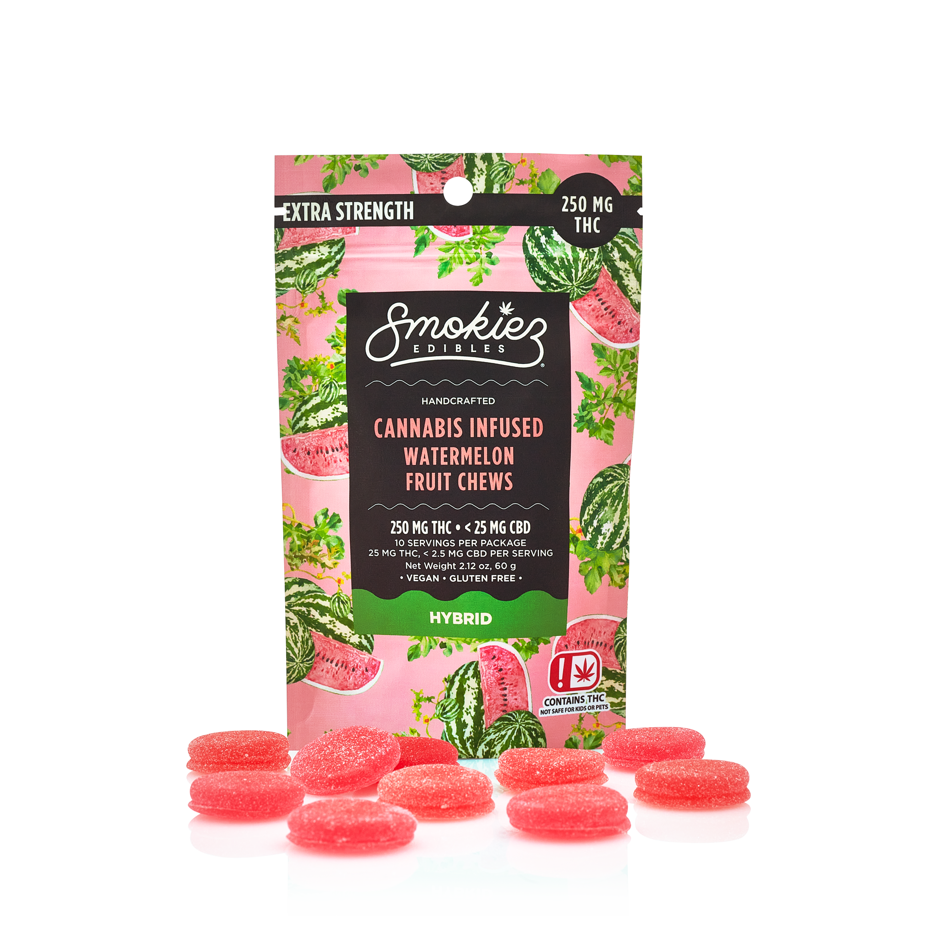 Photograph of product: Smokiez | Gummies | Watermelon | Hybrid | 250mg