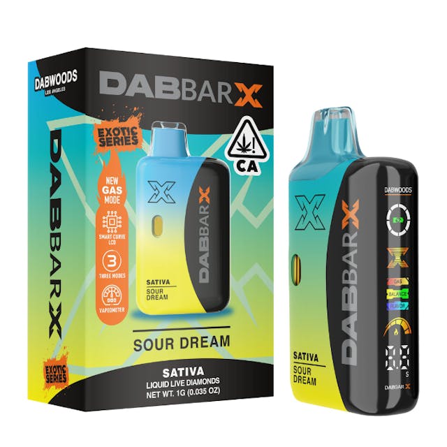 Photograph of product: DABWOODS DABBAR X SOUR DREAM LD AIO 1 GRAM - 