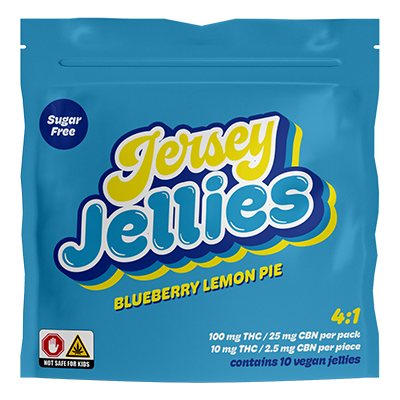 Photograph of product: Nighttime Sugar Free Cured Resin Gummies Blueberry Lemon Pie 4:1 (Ten 10mg TH-oui / 2.5mg CBN)