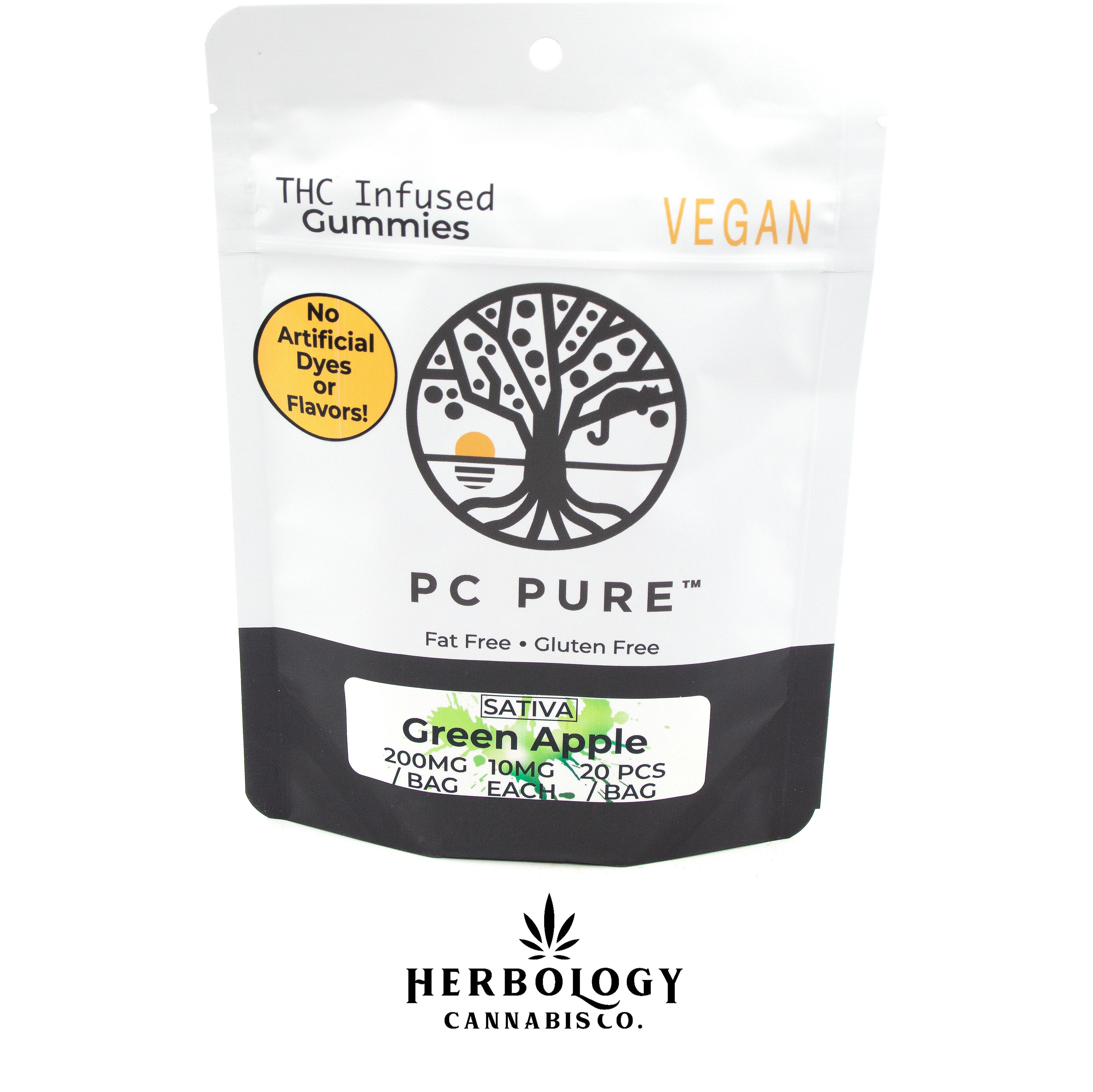 Photograph of product: PC Pure | Gummy | Green Apple | 200mg