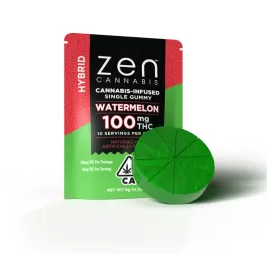 Photograph of product: Zen Oui'd | Watermelon Single Gummy | 100mg