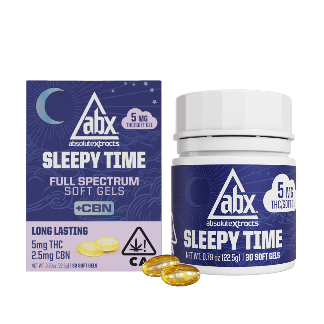 Photograph of product: 30PK - SOFTGELS - SLEEPY TIME - 5MG +CBN