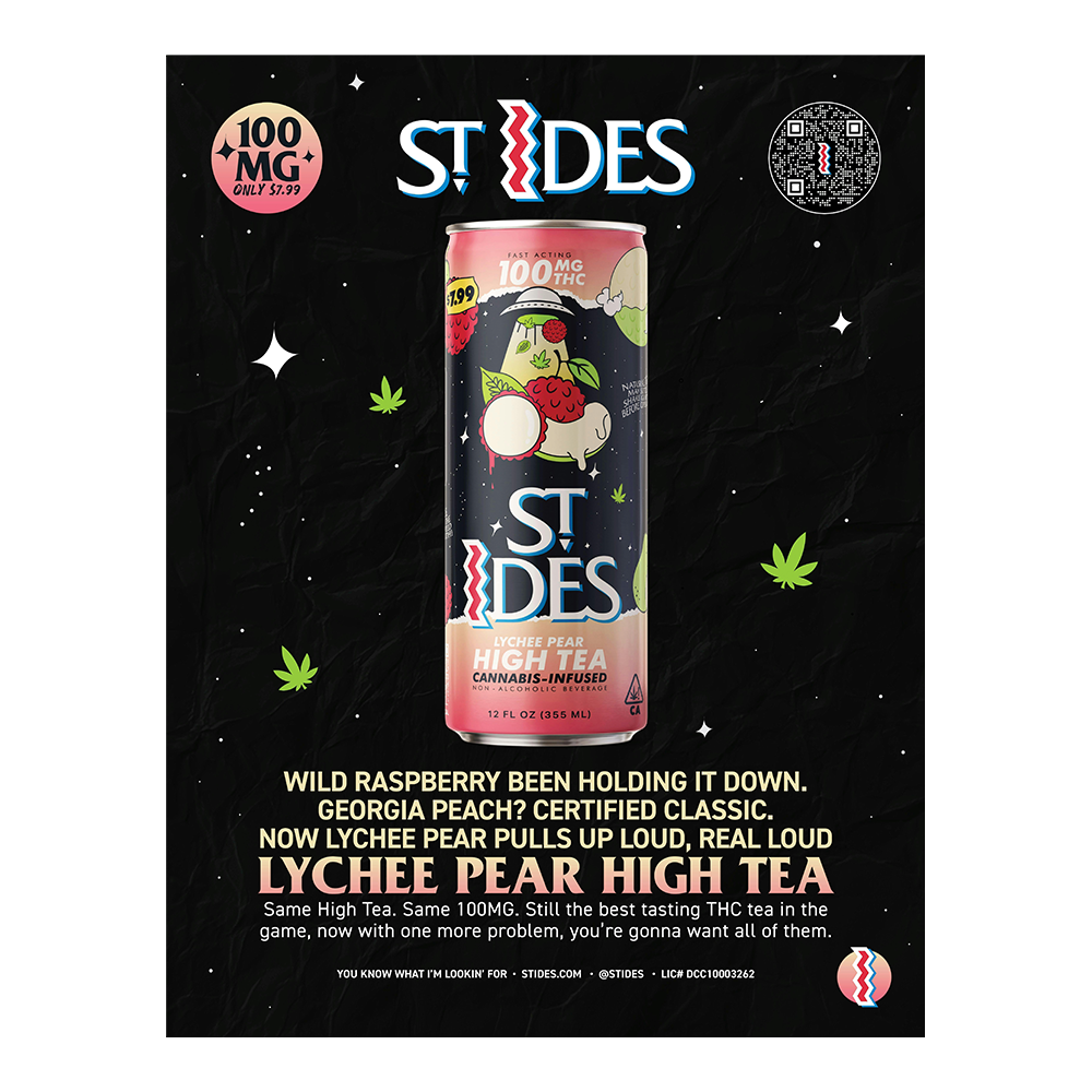 Photograph of product: PEAR LYCHEE TEA | 12OZ HIGH TEA 100MG