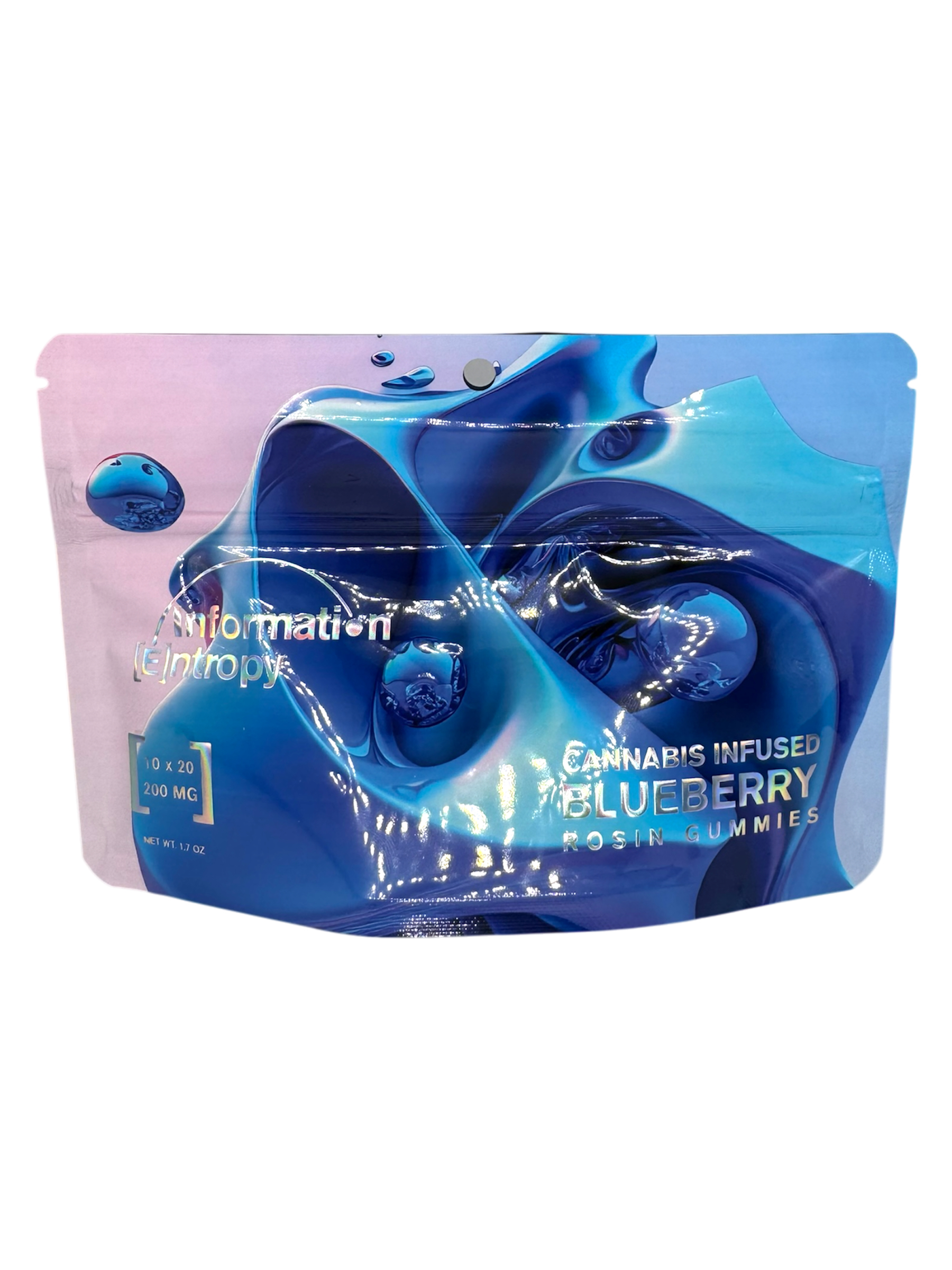 Photograph of Product: 200mg Blueberry Rosin Infused Gummies