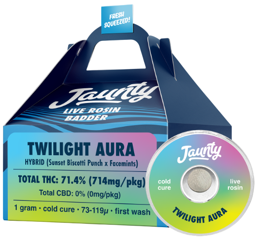 Photograph of product: Cold Cure Live Rosin Twilight Aura - Concentrate (1.0g)