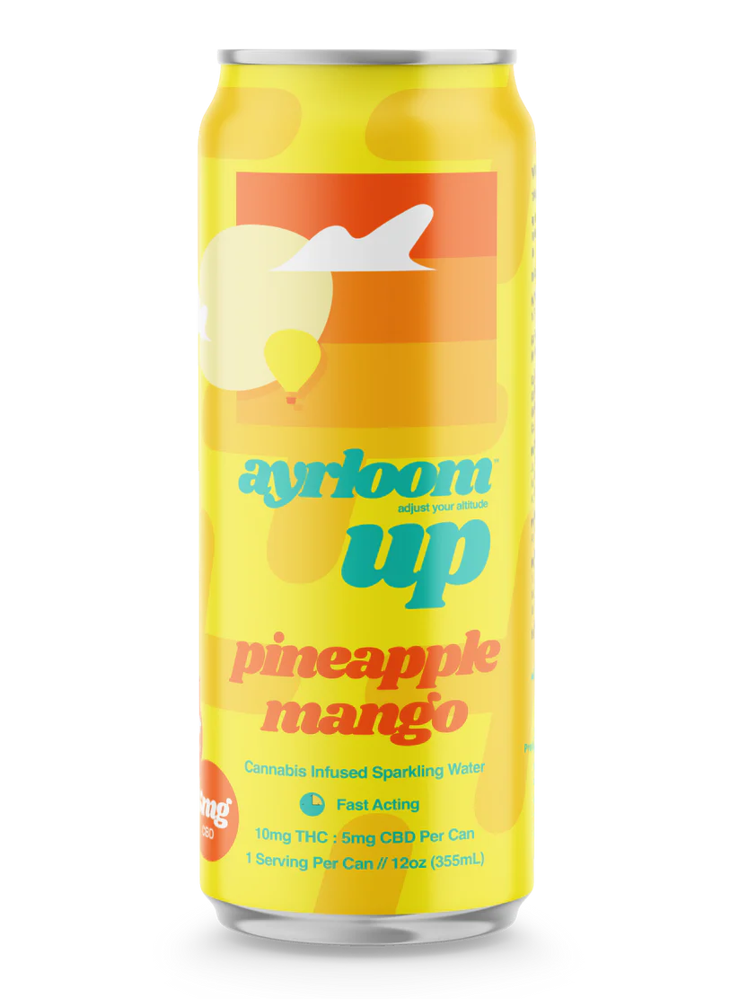 Photograph of product: AYRLOOM UP | PINEAPPLE MANGO | FAST ACTING BEVERAGE | 40MG(4PK)