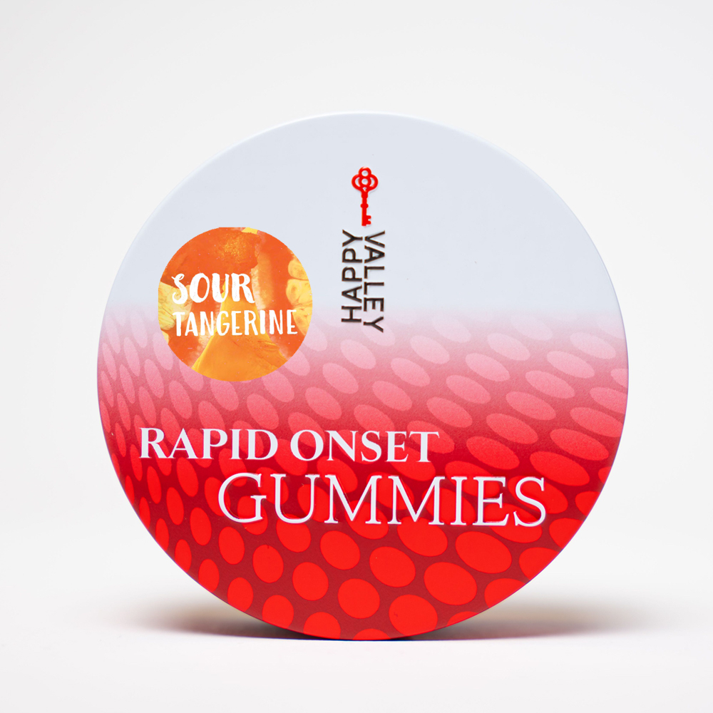 Photograph of product: Gummies Rapid Onset 100mg TH-oui- Sour Tangerine