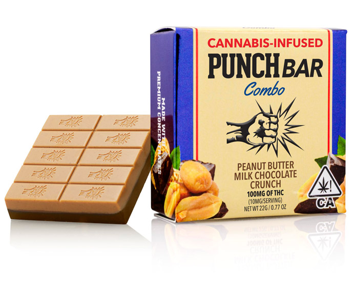 Photograph of product: PEANUT BUTTER MILK CHOCOLATE PUNCHBAR | 100MG
