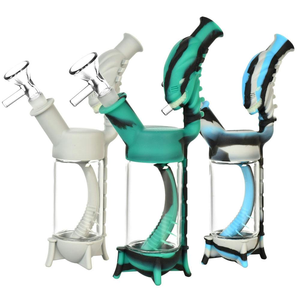 Photograph of product: Alien Spine Silicone Water Pipe 8"