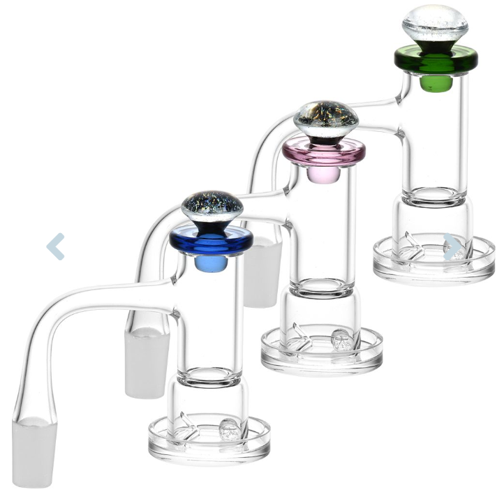 Photograph of product: Quartz Banger Set | Dichro Cap & Dichro Beads