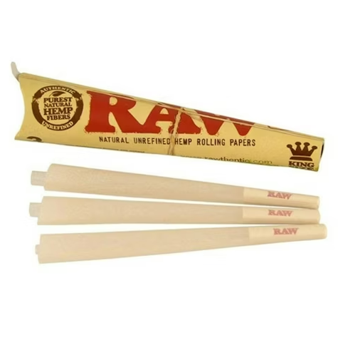 Photograph of product: Raw - Classic - Cones 3pk - King Size
