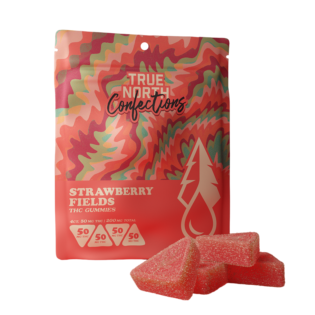 Photograph of product: True North Strawberry Fields Gummies | 200mg