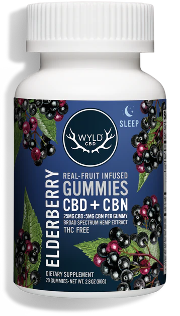Photograph of product: WYLD CBD | Elderberry 5:1 CBD:CBN Gummies
