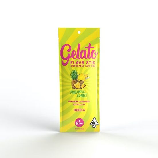Photograph of product: Gelato AIO Vape Pineapple Sorbet 1g - 