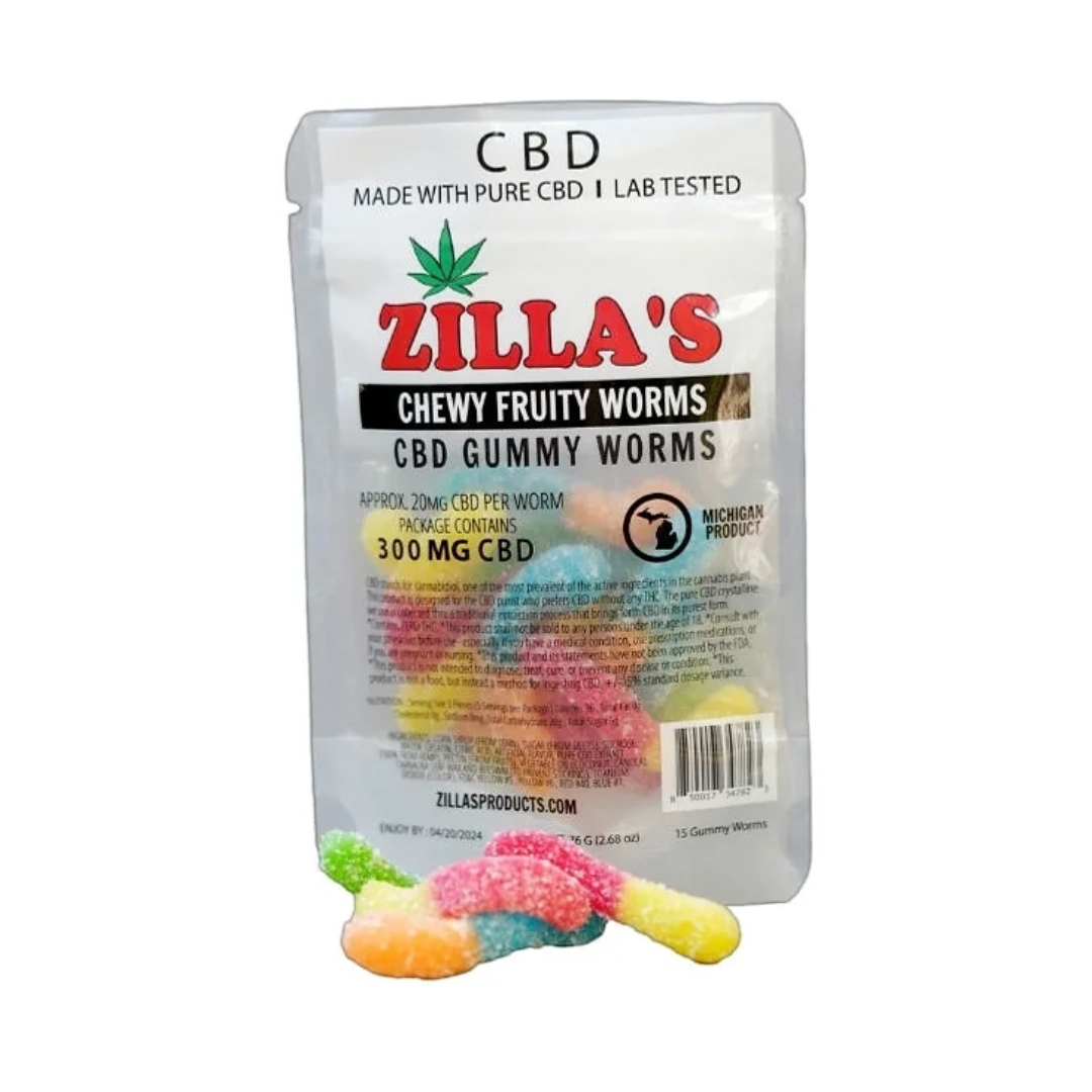 Photograph of product: Zilla's | Worm Gummies 300mg