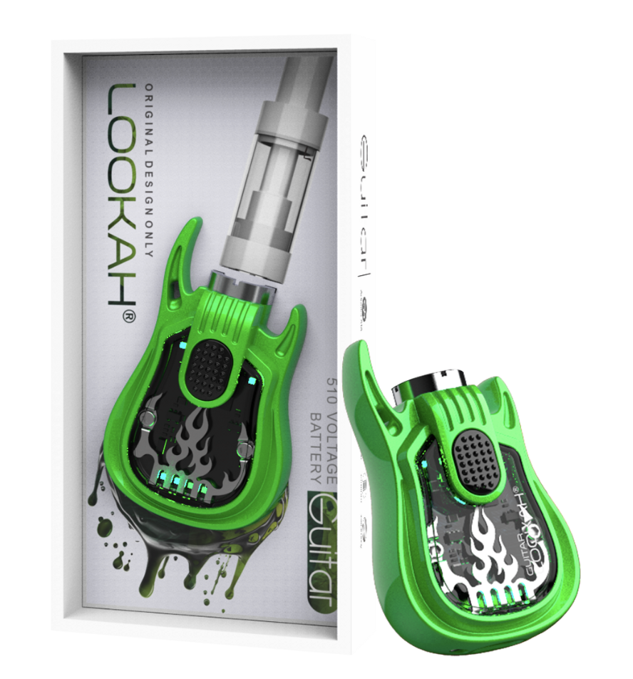 Photograph of product: LOOKAH GUITAR VAPE BATTERY GREEN