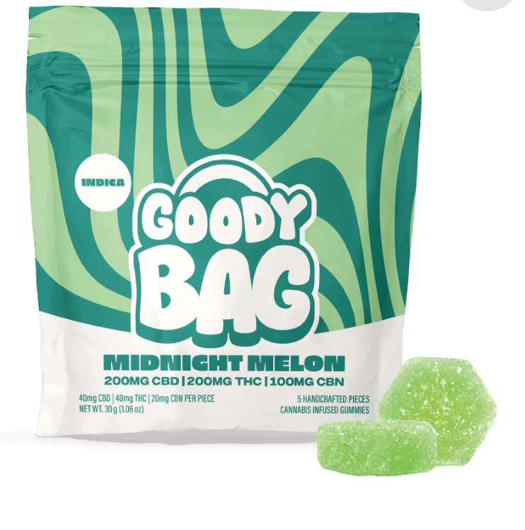 Photograph of Product: Midnight Melon | 200MG THC:CBD:CBN Gummies | 3 For $10