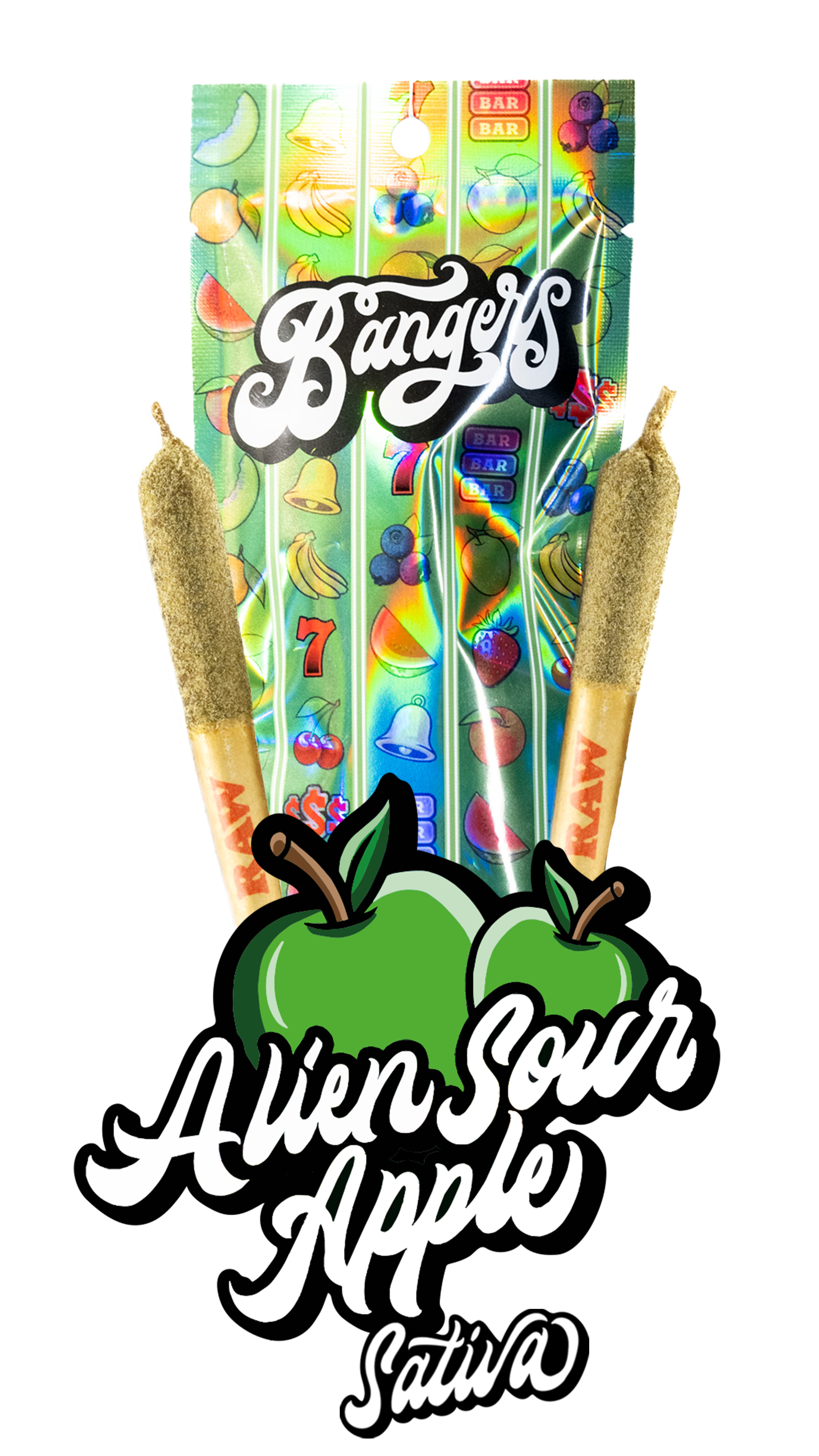 Photograph of product: Alien Sour Apple Infused Pr 2 Pack 0.6g {601}
