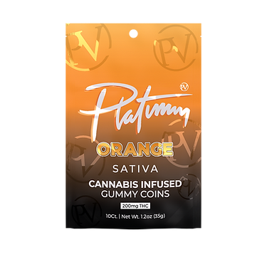 Photograph of product: Platinum Vape | Orange | 200mg Gummies