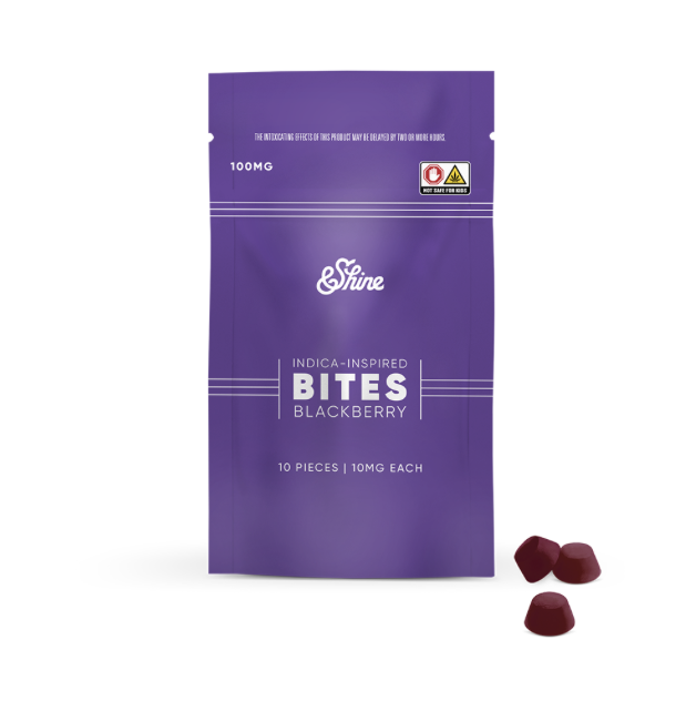 Photograph of product: &shine | Blackberry Bites | 10pk/100mg