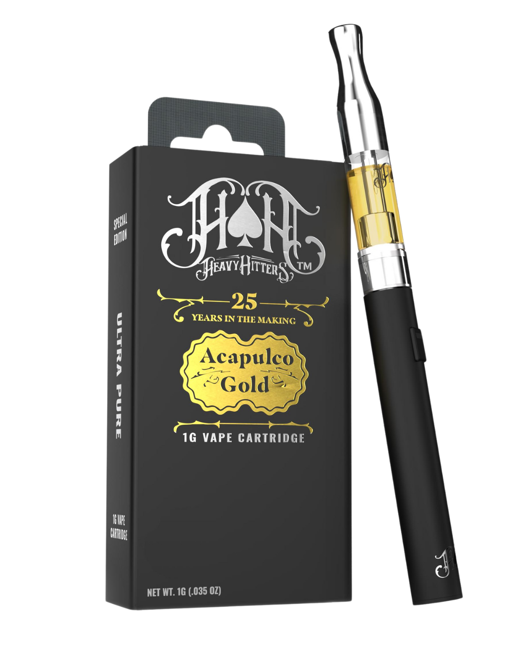 Photograph of product: Heavy Hitters | Acapulco Gold | Vape Cartridge