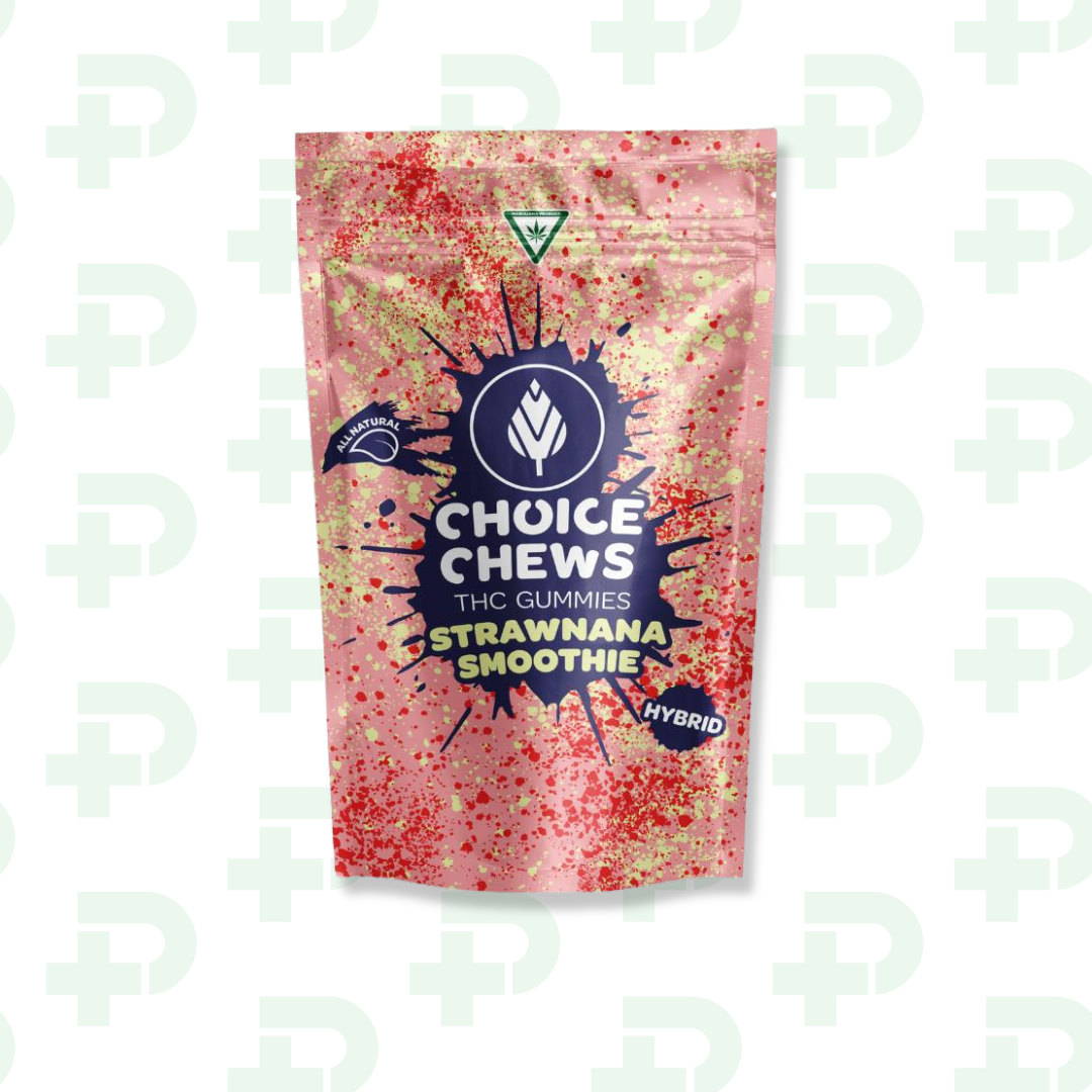 Photograph of product: Choice 200mg Gummies - Hybrid - Strawnana Smoothie