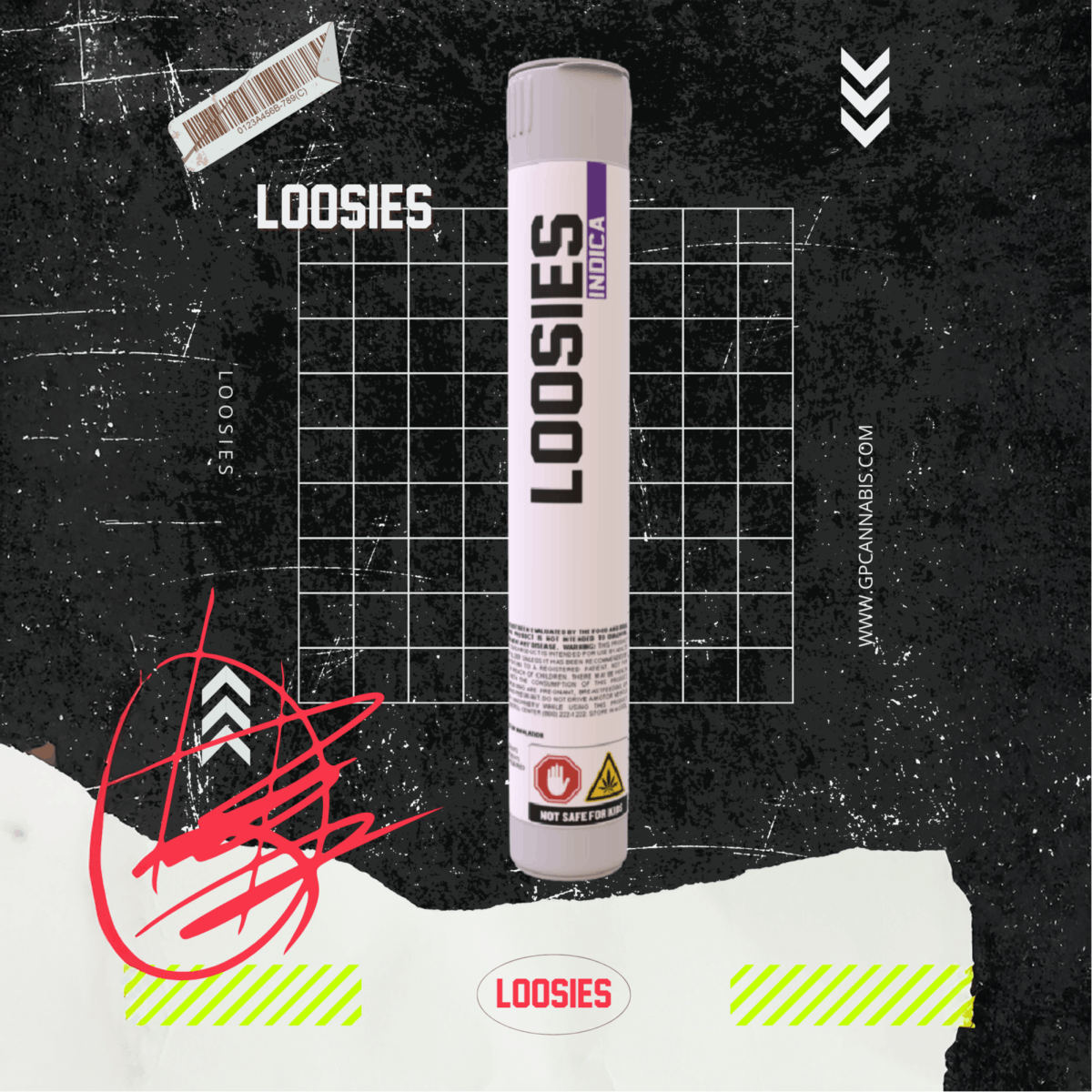 Photograph of product: Loosies 1g Kief Enhanced Pre Roll - Northern Lights