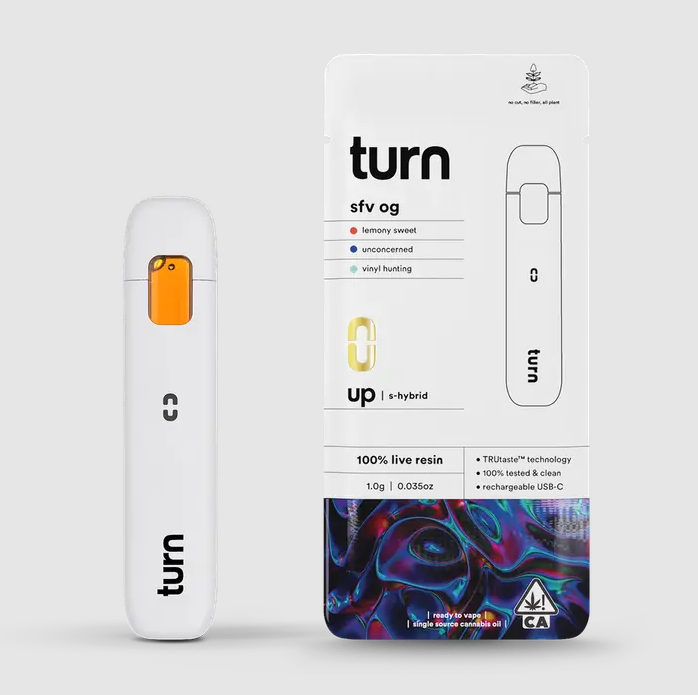 Photograph of product: Turn - Disposable - Live Resin - SFV OG - 1G