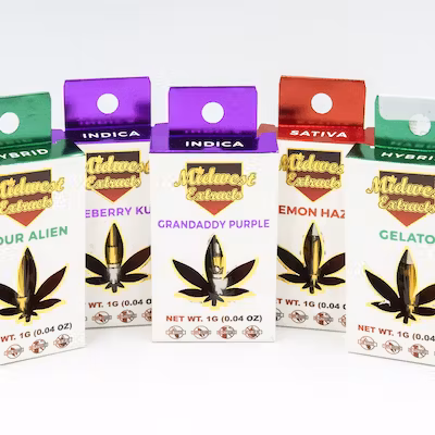 Photograph of product: Midwest Extracts | Oui'd Distillate 510 Cart | Sour Diesel | 1g