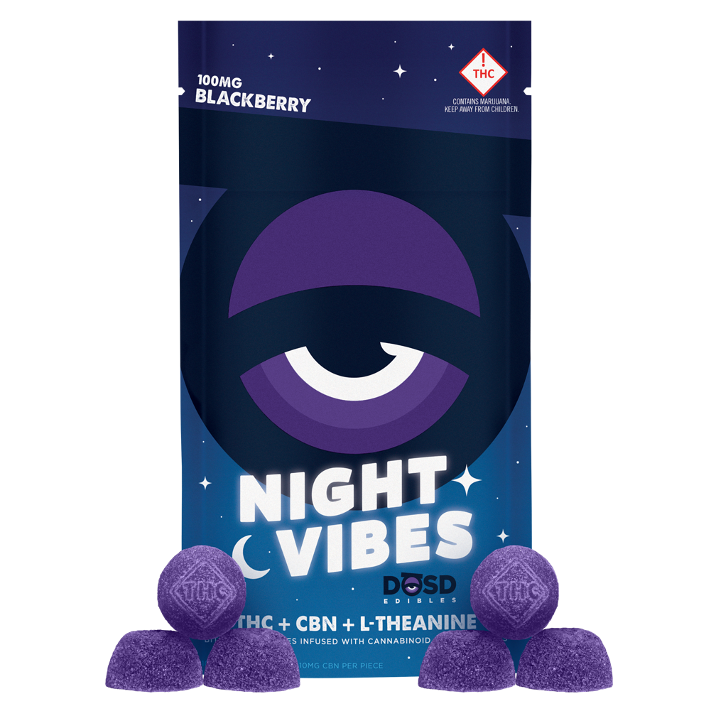 Photograph of product: Dosd - Nano Bites Night Vibes 1:1 TH-oui:CBN - Blackberry