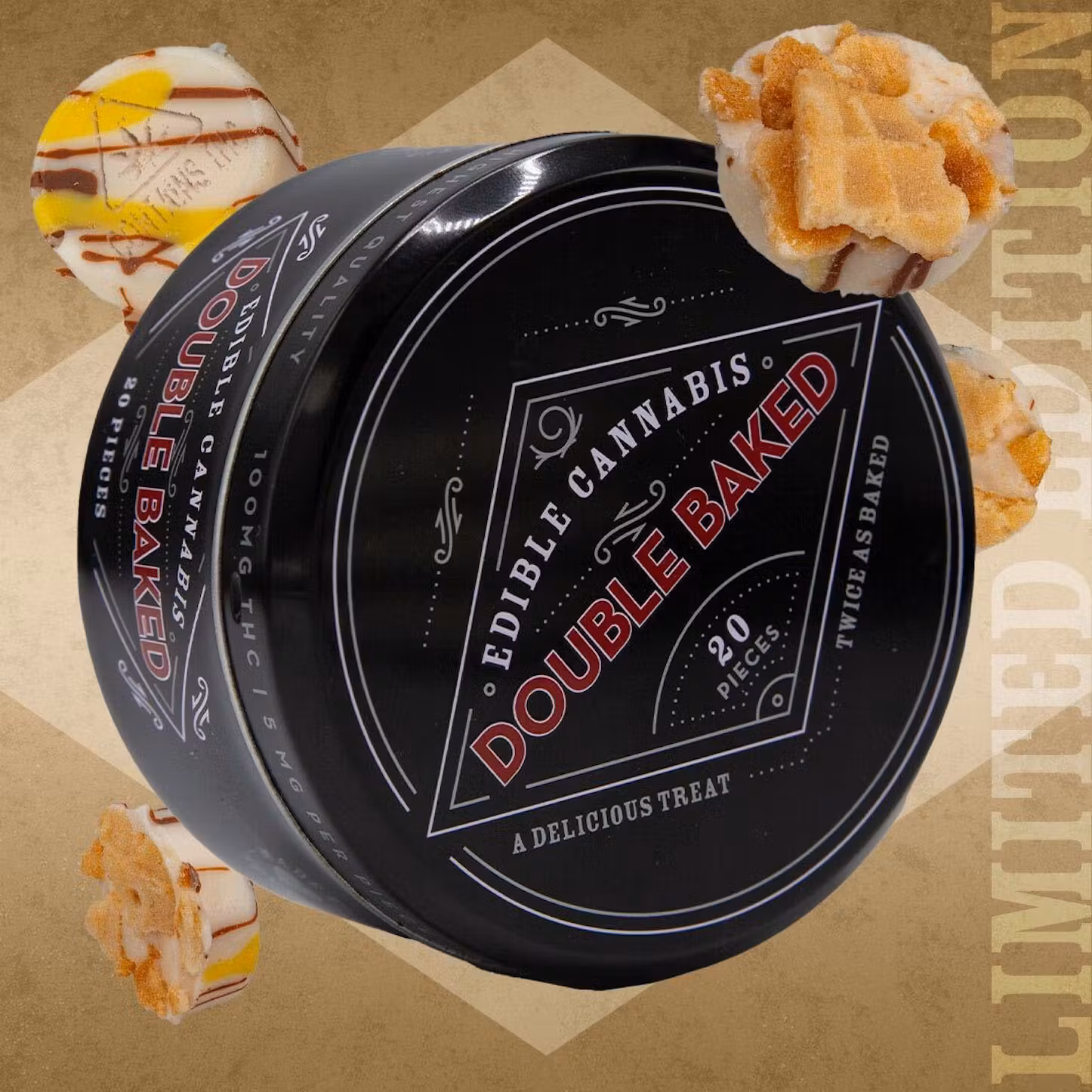 Photograph of product: Chocolate - 100mg (20Pk) - Banana Split Sundaze - Hybrid - Double Baked