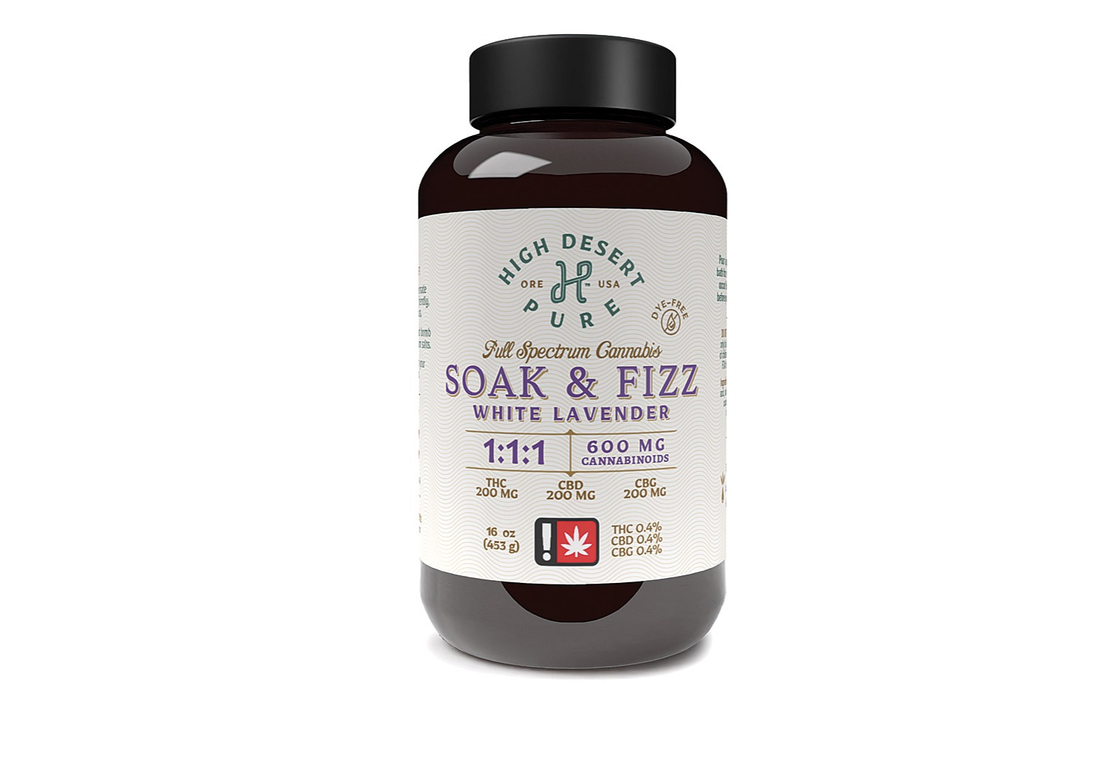 Photograph of product: White Lavender - Bath Salts 680MG - High Desert Pure [H]