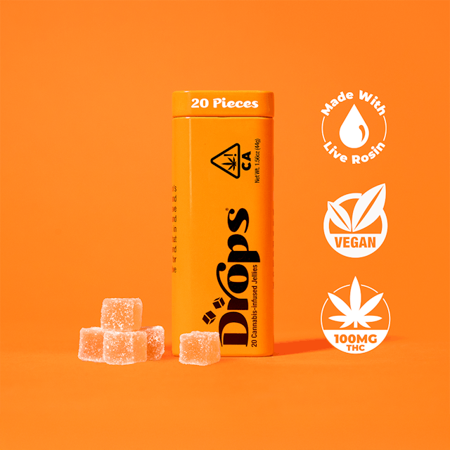 Photograph of product: Orange Creative Gummies 100mg - 