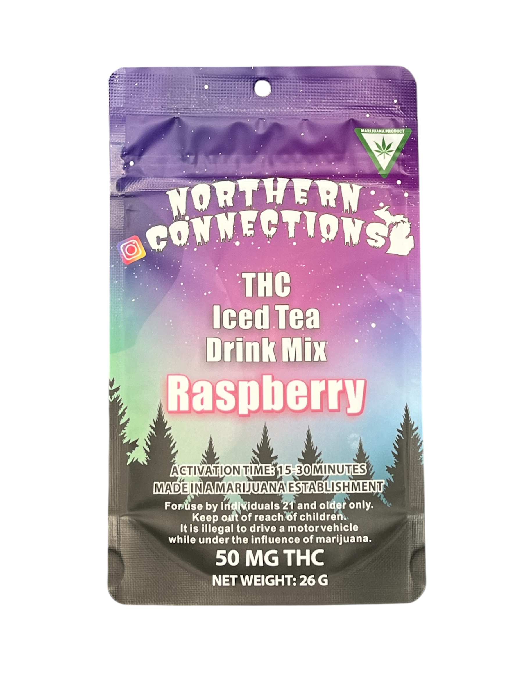 Photograph of product: NORTHERN CONNECTIONS | RASPBERRY ICE | DRINK MIX | 50MG
