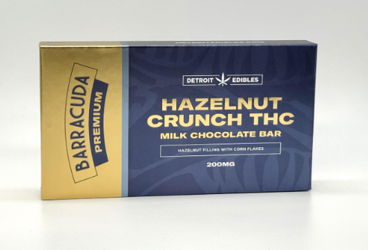 Photograph of product: Hazelnut Crunch Dubai Bar | 200mg | Premium Barracuda | Detroit Edibles